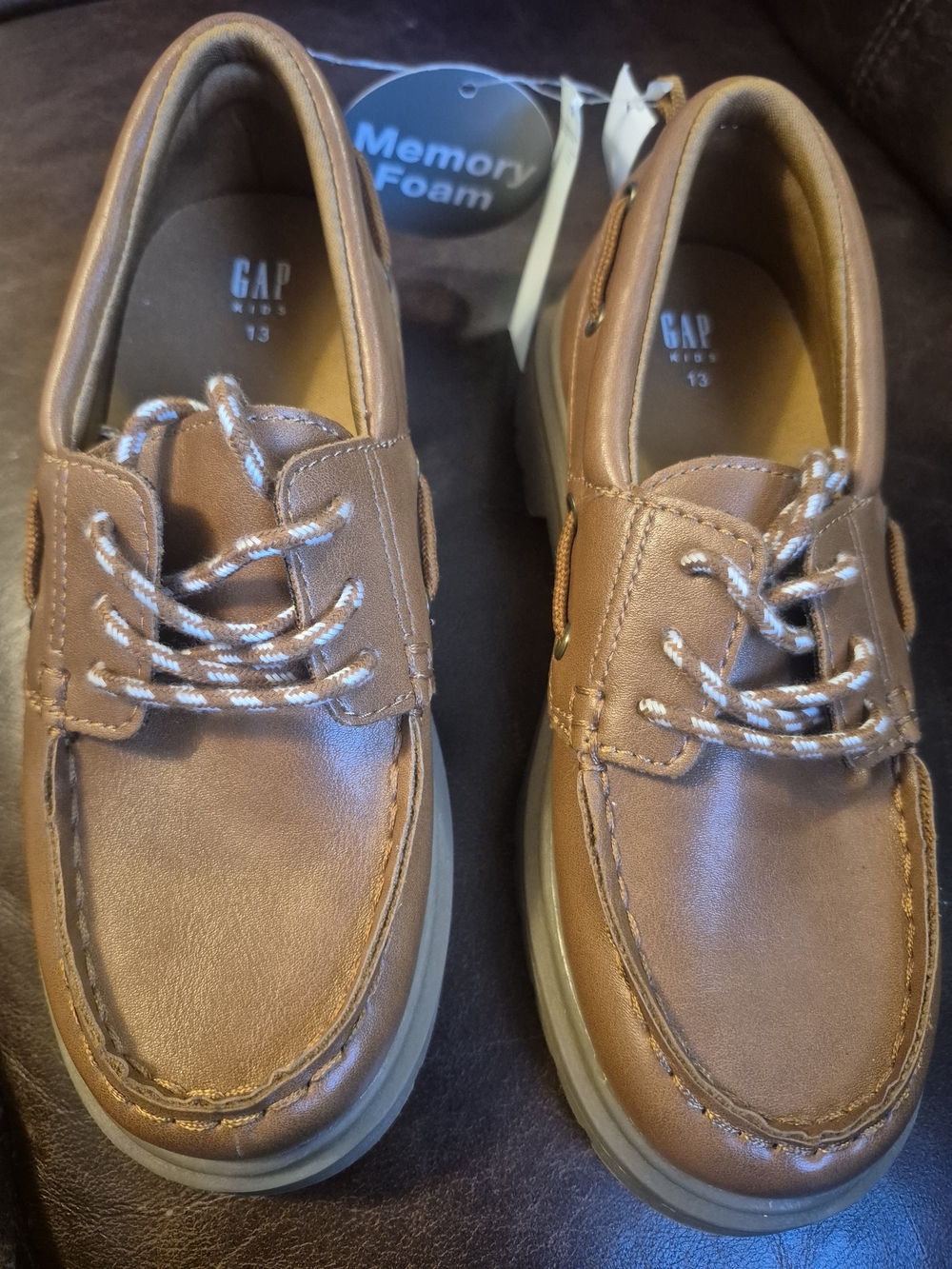GAP Kids Brown Memory Foam Boat Shoes
